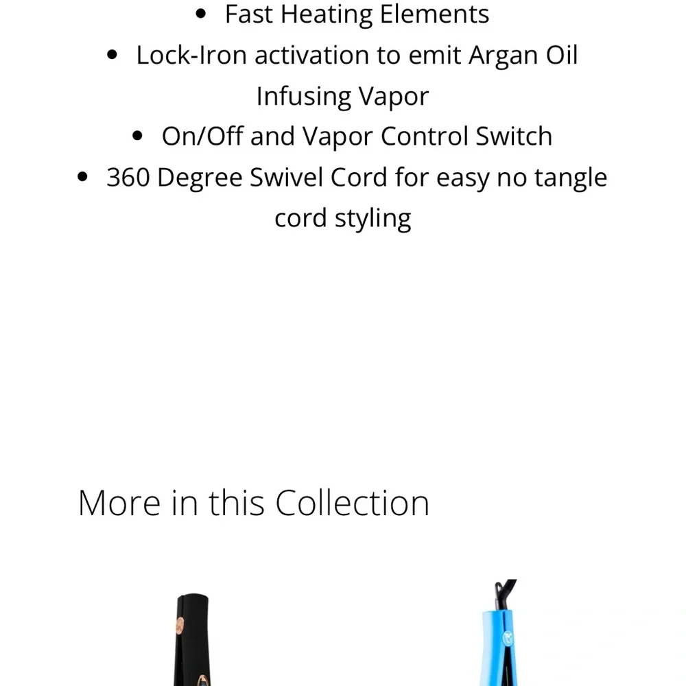 Black Ceramic Hair Straightener with Tourmaline Technology - Picture 12 of 16